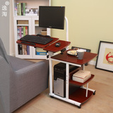 懒人台式机床上电脑桌无缝床边桌新款悬挂式设计 家用移动旋转