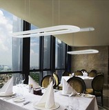 现代简约LED吊灯艺术长方形餐厅灯亚克力餐吊设计师办公室工程灯