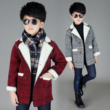 童装男童秋冬装2015新款韩版潮儿童呢子呢大衣加厚中大童毛呢外套