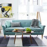 北欧宜家现代简约欧式沙发实木拉扣棉麻布艺沙发单人双人三人沙发