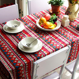 欧思博棉麻布艺餐桌布茶几布台桌布名族波普风东南亚风格波西米亚
