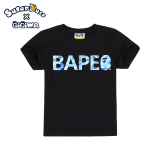 香港代购AAPE童装迷彩字母猿人头男女童短袖T恤夏潮牌百搭上衣