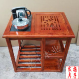 榆木功夫茶桌茶道自动上水实木茶台小户型泡茶几电磁炉 小茶几