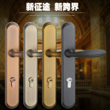 门锁现代简约纯铜锁芯室内卧室房门锁对开门锁双开门锁实木门锁具