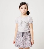 安奈儿专柜正品女童夏装新款圆领短袖针织打底衫T恤AG321165特价