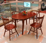 白橡木餐桌 现代简约日式实木餐桌椅组合 北欧创意宜家圆角餐桌