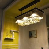 北欧宜家简欧创意后现代琥珀色KTV会所卧室餐桌饭厅LED水晶吊灯具