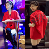 香港代购2016新款女装秋季红色上衣时尚百搭宽松显瘦字母套头卫衣