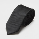 领带男窄款黑色韩版6CM细领带商务正装休闲潮窄版纯黑细斜纹G2000