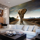 立体抽象大象壁纸电视背景墙纸壁纸 客厅卧室沙发3D墙布大型壁画