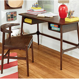 外贸原单 美式家具 儿童书房写字桌实木主体带抽屉书桌读书桌子