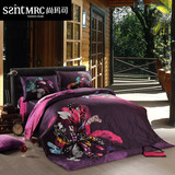 尚玛可 罗莱家纺 床上用品 全棉纯棉贡缎被套床单四件套 SA349