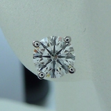 女生生日礼物55分F色VS1 3EX裸钻石纽约定制铂金钻石耳钉 余款