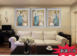 欧式复古壁画挂画 沙发背景墙装饰画客厅卧室餐厅高档仿油画花卉