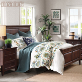 宜室宜家 美式实木床 双人床美式床1.8米 白蜡木实木床 美式家具