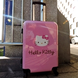 专柜hello kitty旅行箱女时尚格点20寸行李箱包24寸万向轮拉杆箱