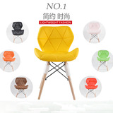 式餐椅麻将椅子软包棕色白色椅子组装整装N3A