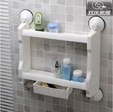 环保吸盘卫浴卫生间洗手间置物架浴室角架/置物架2层吸壁式塑料