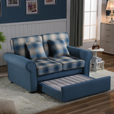宜家地中海小户型沙发床可折叠双人推拉客厅1.2/1.5/1.8米多功能