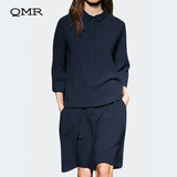 QMR2016夏季新款欧美时尚套裙女宽松休闲连衣裙套装衬衫两件套潮