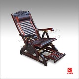 红木摇椅 老挝大红酸枝老黑料摇椅 交趾黄檀黑料躺椅 实木休闲椅