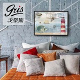 戈黎斯 地中海风格装饰画沙发背景墙三联画客厅挂画简约卧室壁画