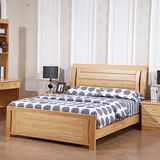 全实木床1.5米1.8松木气压高箱床现代中式双人床单人床特价