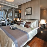 新中式实木水曲柳家具床酒店别墅样板房1.5米婚床现代简约布艺床