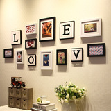 欧式木质字母客厅照片墙装饰品个性创意组合相框墙美式LOVE系列