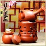 日式紫砂酒精炉茶炉套装红泥炉小火炉风炉灯电陶烧水泡煮茶壶茶具