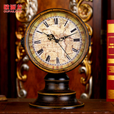 座钟钟表客厅台钟欧式静音大号时尚创意双面摆件中式古典美式座钟