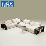纳威 羽绒沙发客厅北欧定制现代简约实木大户型布艺沙发家具BU250
