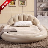 豪华椭圆形折叠床双人气垫床 单人充气床垫 1.5米宽家用床 带靠背