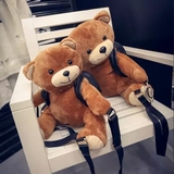 2016新款莫斯奇诺明星同款可爱泰迪熊毛绒玩具小熊双肩包大熊背包