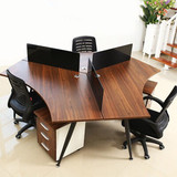 现货新款钢架办公桌组合员工桌长沙办公家具时尚简约三人位组合桌