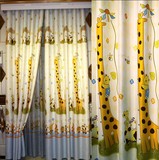 北京上门测量安装儿童卡通男宝女宝卧室遮光长颈鹿遮光窗帘定做