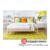 上海宜家家居正品代购IKEA诺德里北欧简约床架双人床白色带床板