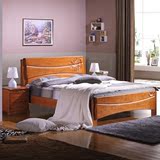 实木床1.8米双人床简约现代成人床全实木床橡木床单人木质床婚床