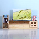松木电视柜简约现代客厅卧室组合电视柜伸缩环保实木电视柜落地柜