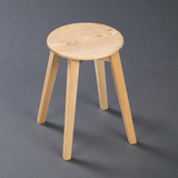实木圆凳子餐凳家用换鞋凳餐桌凳现代矮凳白蜡木木蜡油宜家包邮