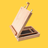 油画箱写生画箱 木制桌面油画架 木质素描画板画架绘画美术工具箱
