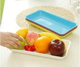 糖果色长方形多功能厨房收纳盘 桌面整理收纳盒糖果盘水果切菜盘