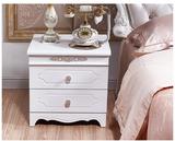 简易欧式烤漆床头柜现代简约白色收纳柜韩式床边柜卧室储物二斗柜