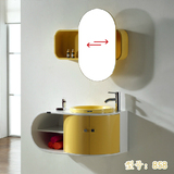 包邮新款简约现代pvc浴室柜组合 定做小户型挂墙式吊柜卫浴柜套装