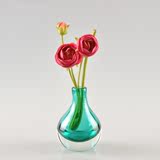 「沧海一杯」独特个性果绿色玻璃彩色花瓶透明百搭香薰瓶精致简单