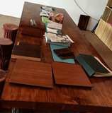 美式乡村复古铁艺实木折叠餐桌椅办公桌酒吧桌咖啡桌电脑桌可定做