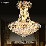 欧式吊灯 LED水晶灯现代简约金色圆形客厅餐厅卧室灯奢华大气新款