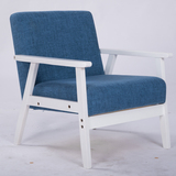 小户型沙发单人沙发双人沙发现代简约实木沙发布艺小沙发围椅