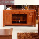 全实木餐边柜储物柜茶水柜现代简约中式厨房餐边桌小红酒柜子包邮