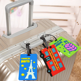 卡通硅胶行李箱牌登机牌托运牌旅游必备旅行李箱吊牌拉杆箱包挂牌